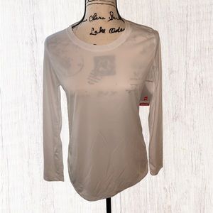 🌻 Hanes long sleeve sport shirt , activewear . 100 polytechnic. Crew neck . Sm